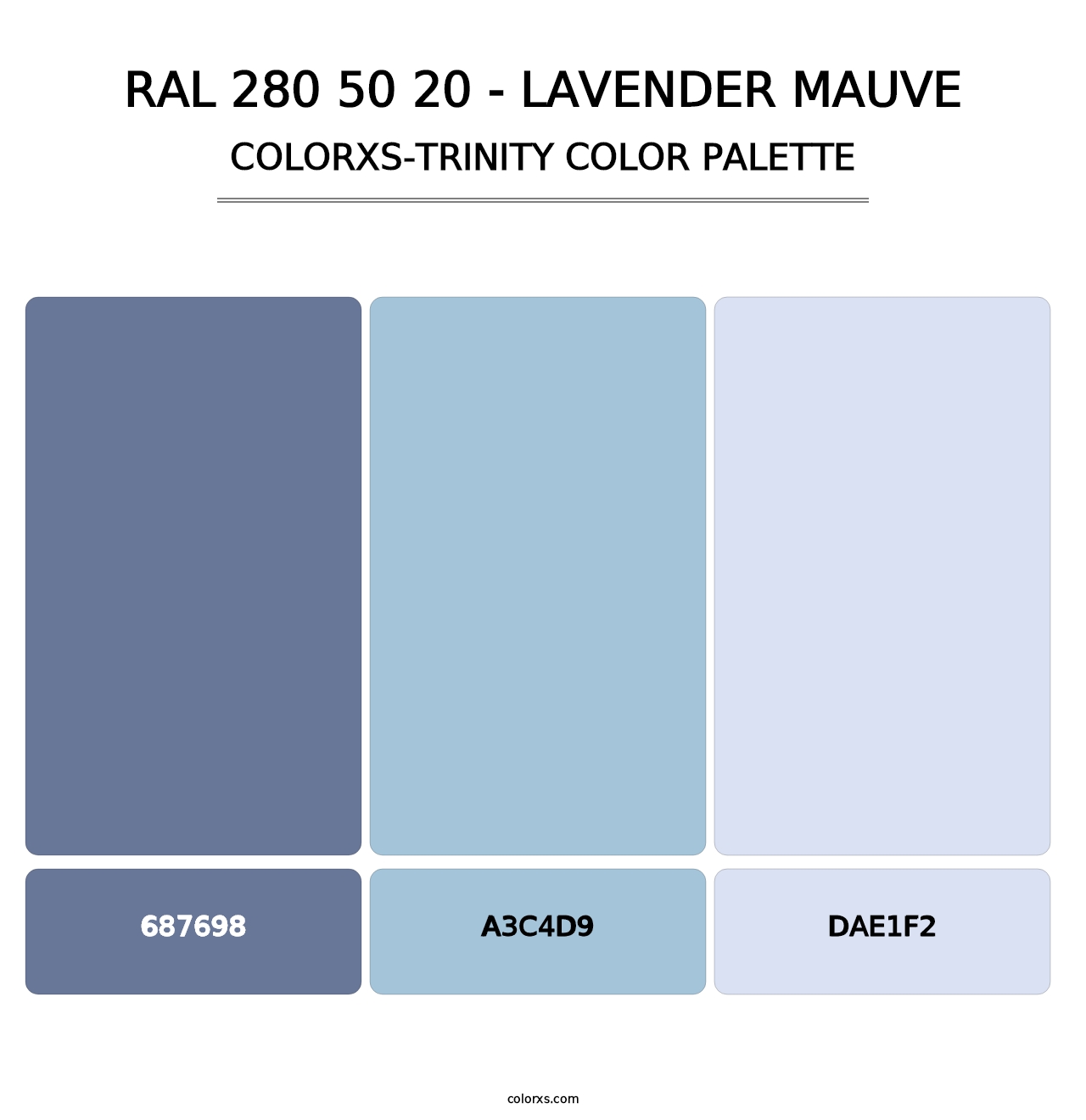 RAL 280 50 20 - Lavender Mauve - Colorxs Trinity Palette