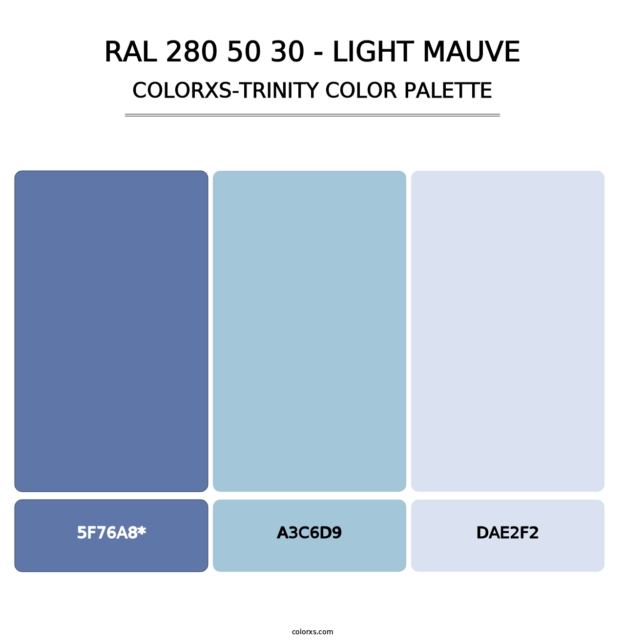 RAL 280 50 30 - Light Mauve - Colorxs Trinity Palette