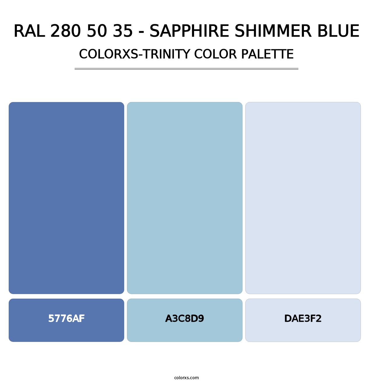 RAL 280 50 35 - Sapphire Shimmer Blue - Colorxs Trinity Palette