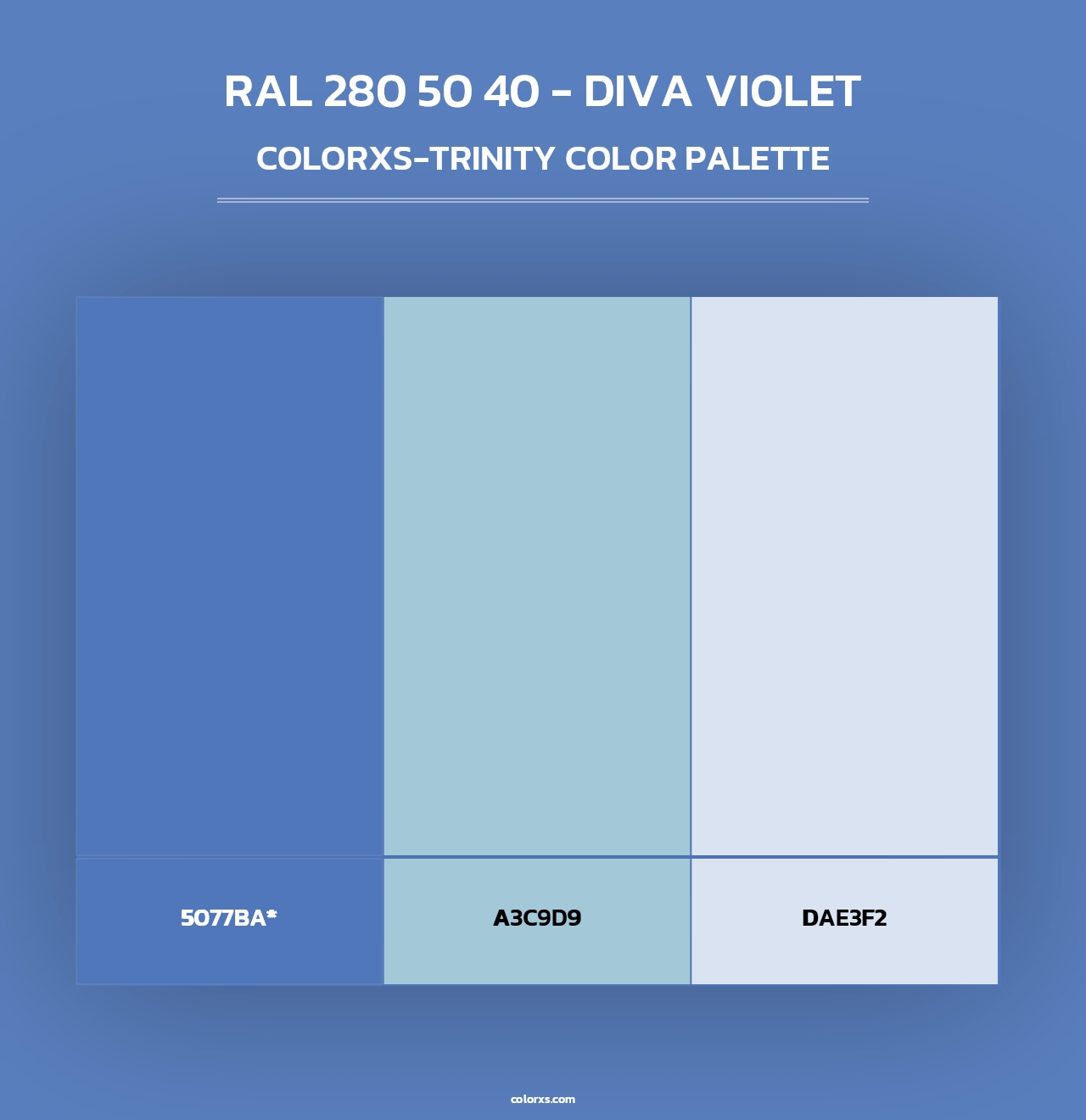 RAL 280 50 40 - Diva Violet - Colorxs Trinity Palette