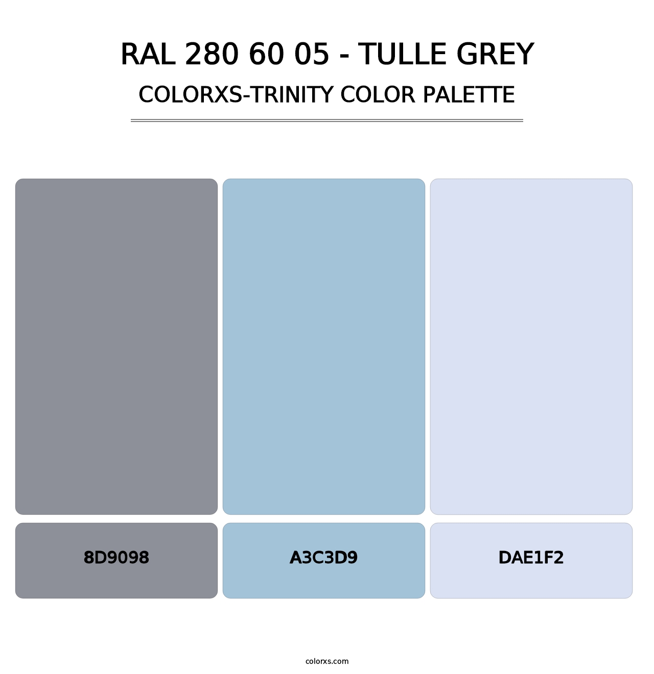 RAL 280 60 05 - Tulle Grey - Colorxs Trinity Palette