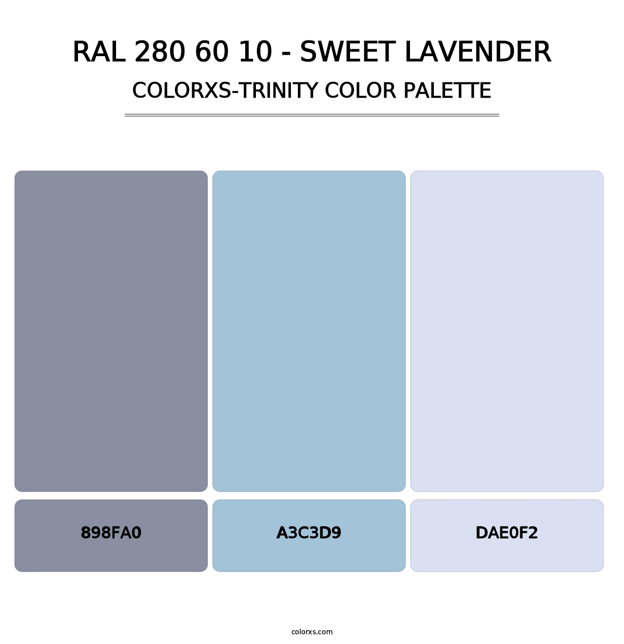 RAL 280 60 10 - Sweet Lavender - Colorxs Trinity Palette