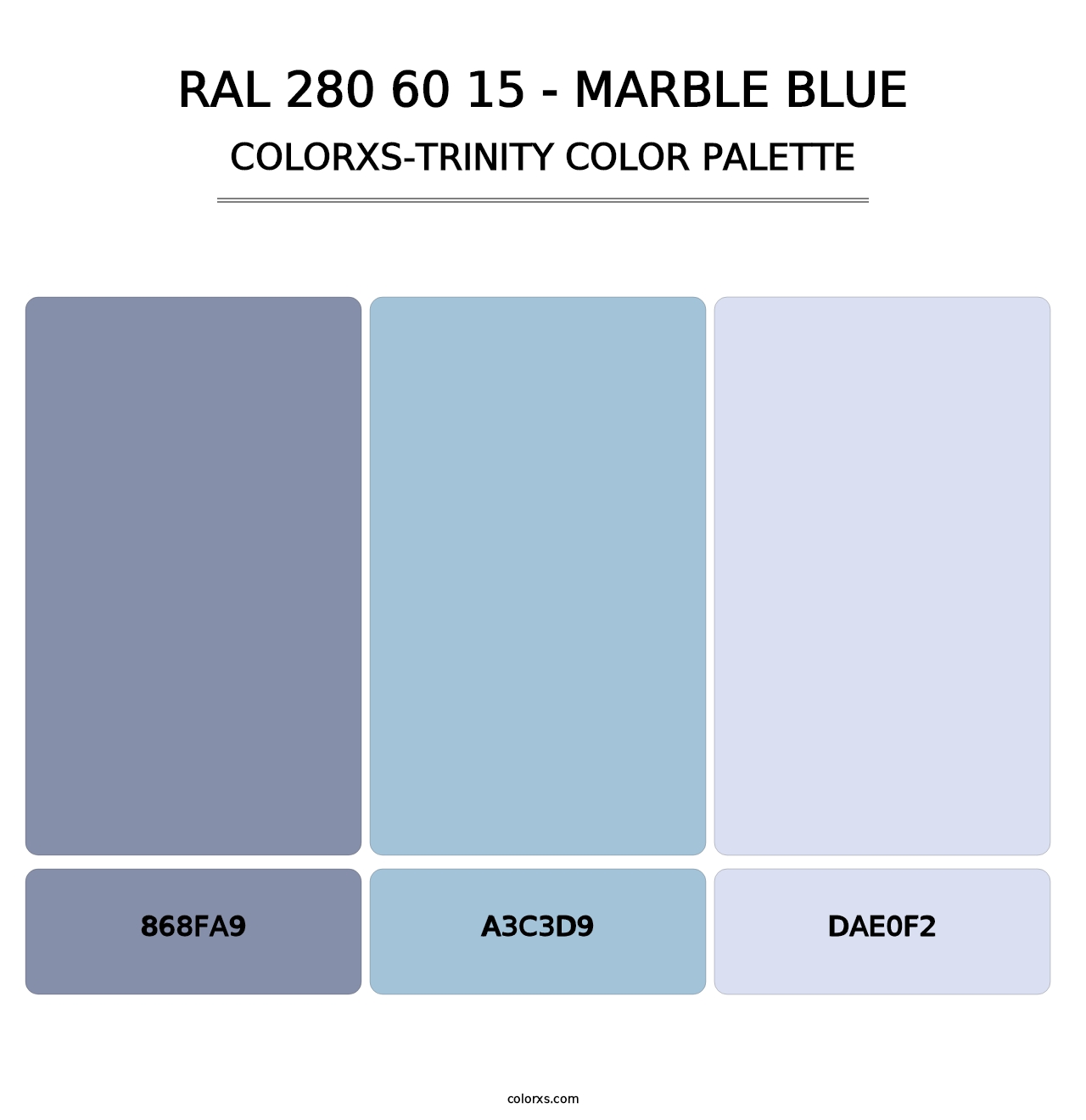 RAL 280 60 15 - Marble Blue - Colorxs Trinity Palette