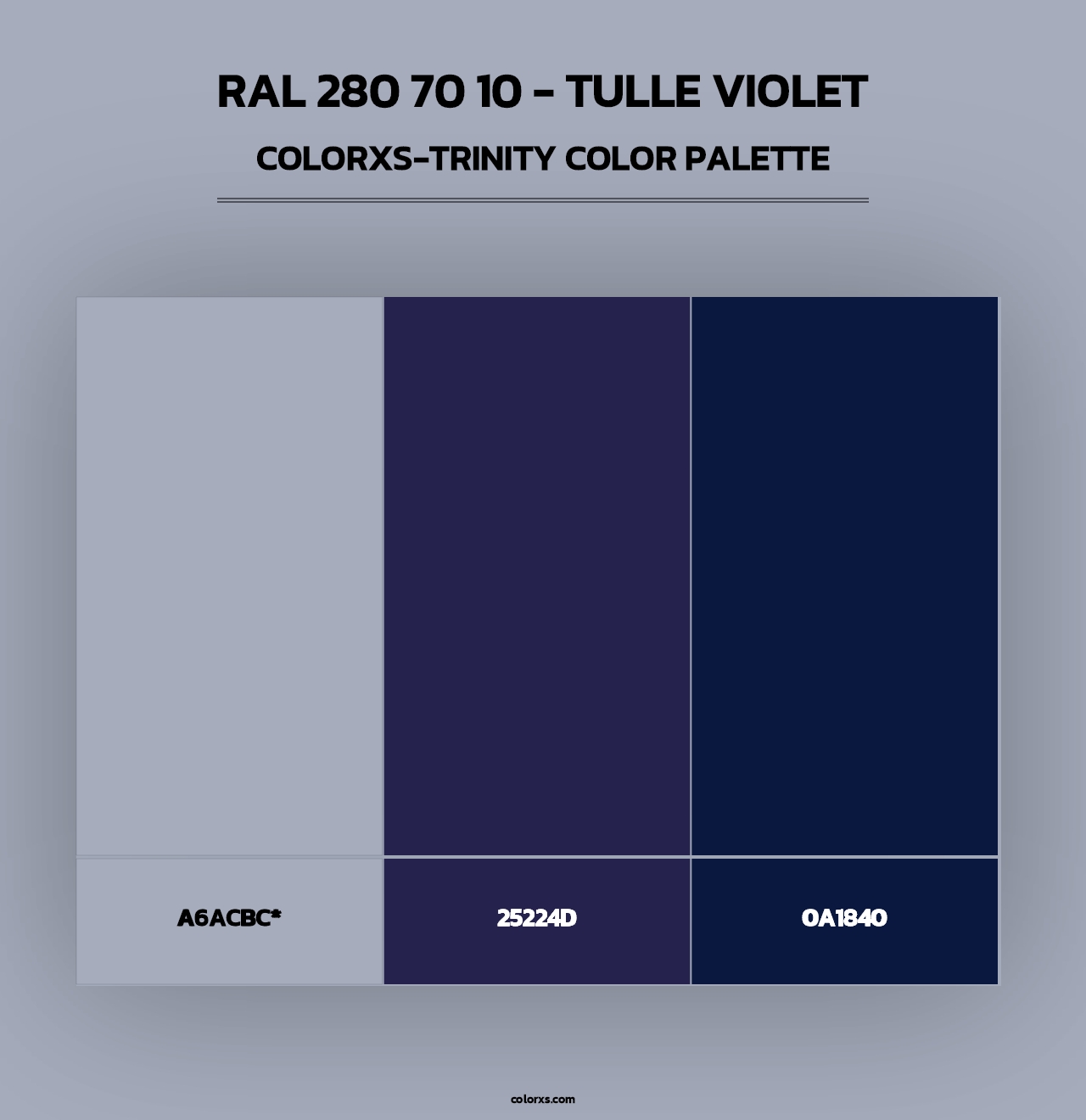 RAL 280 70 10 - Tulle Violet - Colorxs Trinity Palette