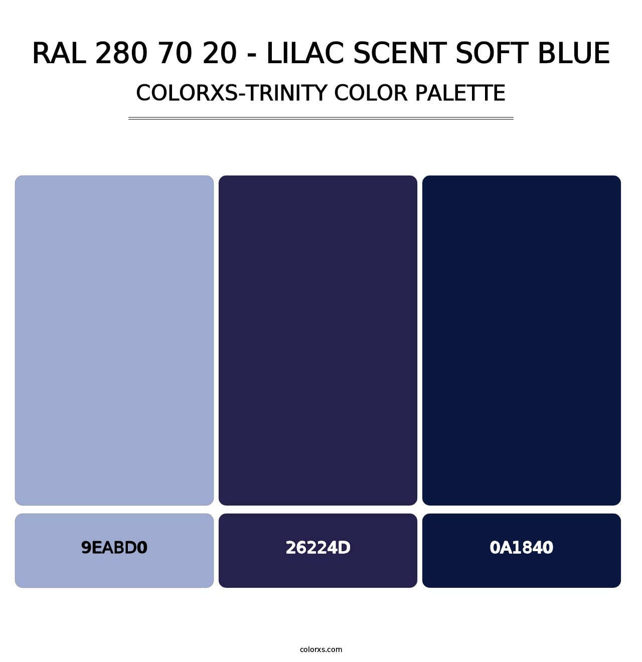 RAL 280 70 20 - Lilac Scent Soft Blue - Colorxs Trinity Palette