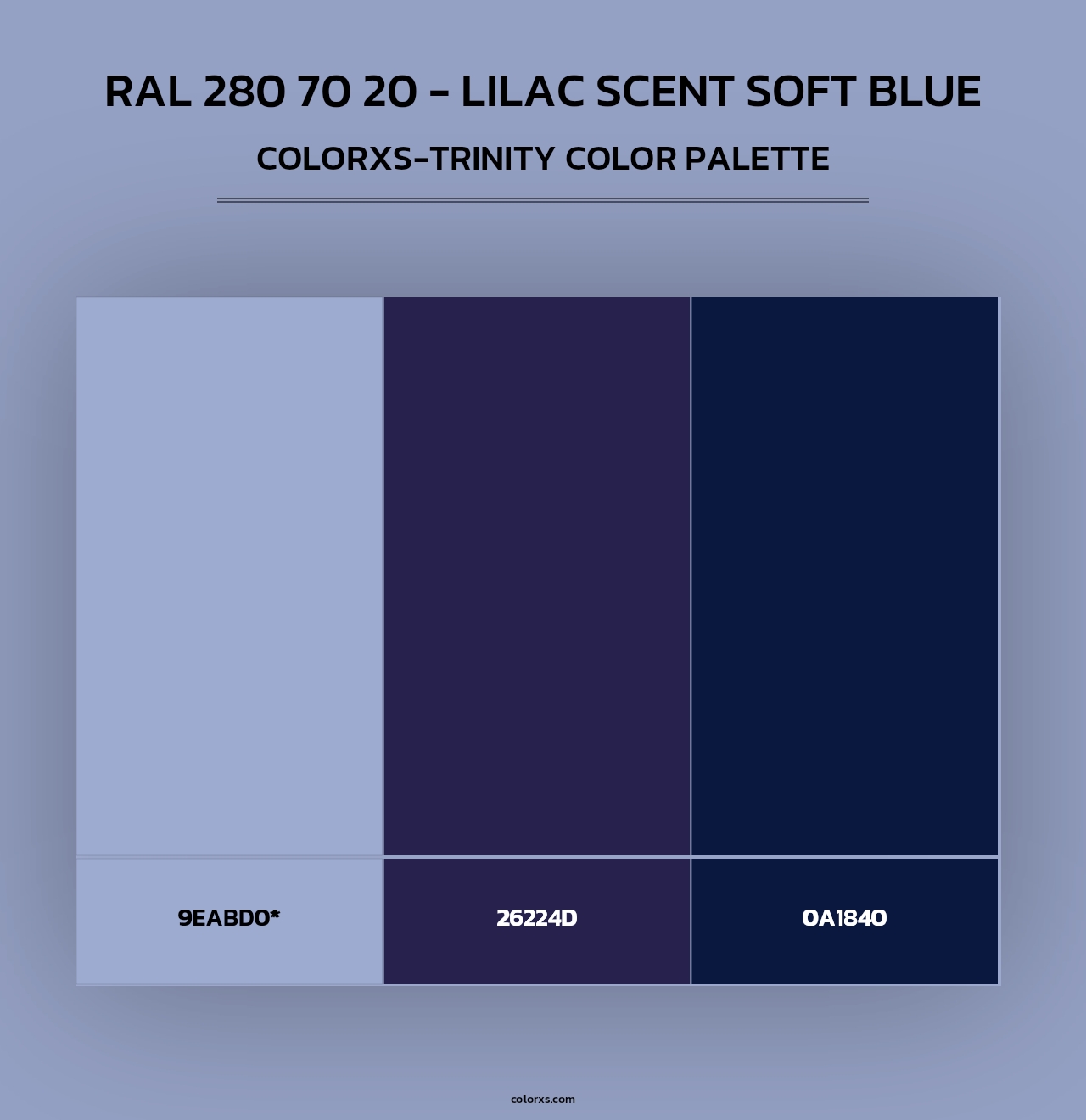 RAL 280 70 20 - Lilac Scent Soft Blue - Colorxs Trinity Palette