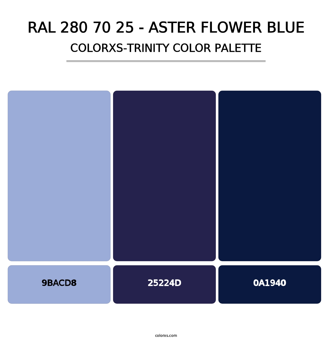 RAL 280 70 25 - Aster Flower Blue - Colorxs Trinity Palette
