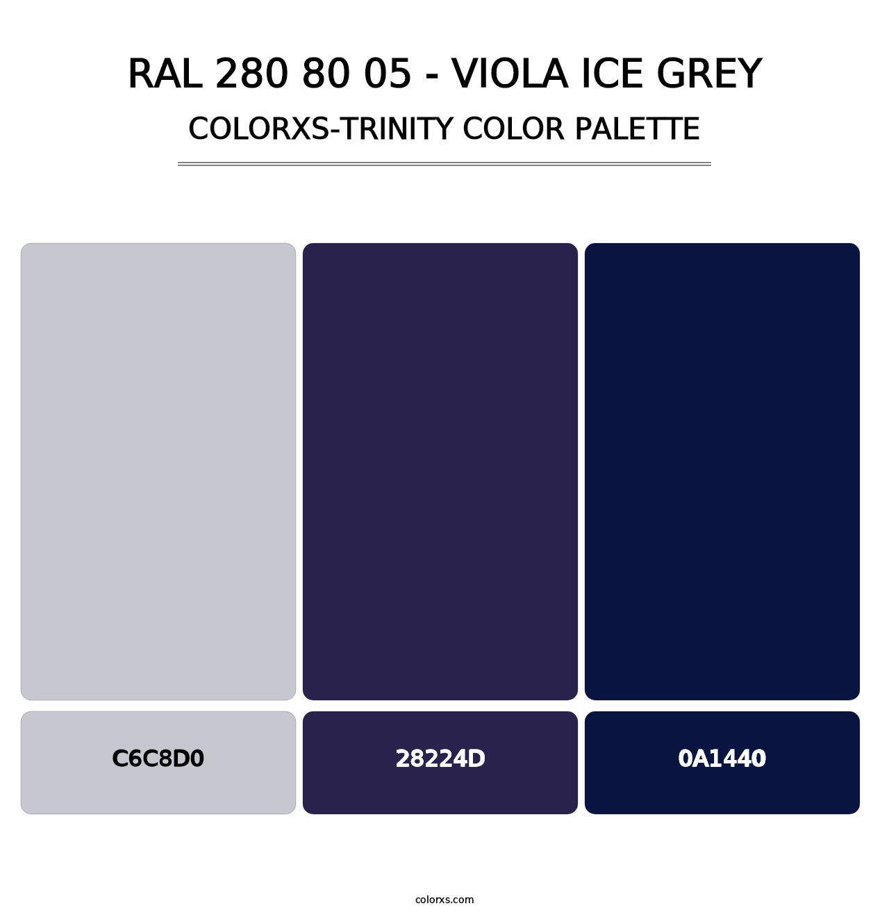 RAL 280 80 05 - Viola Ice Grey - Colorxs Trinity Palette