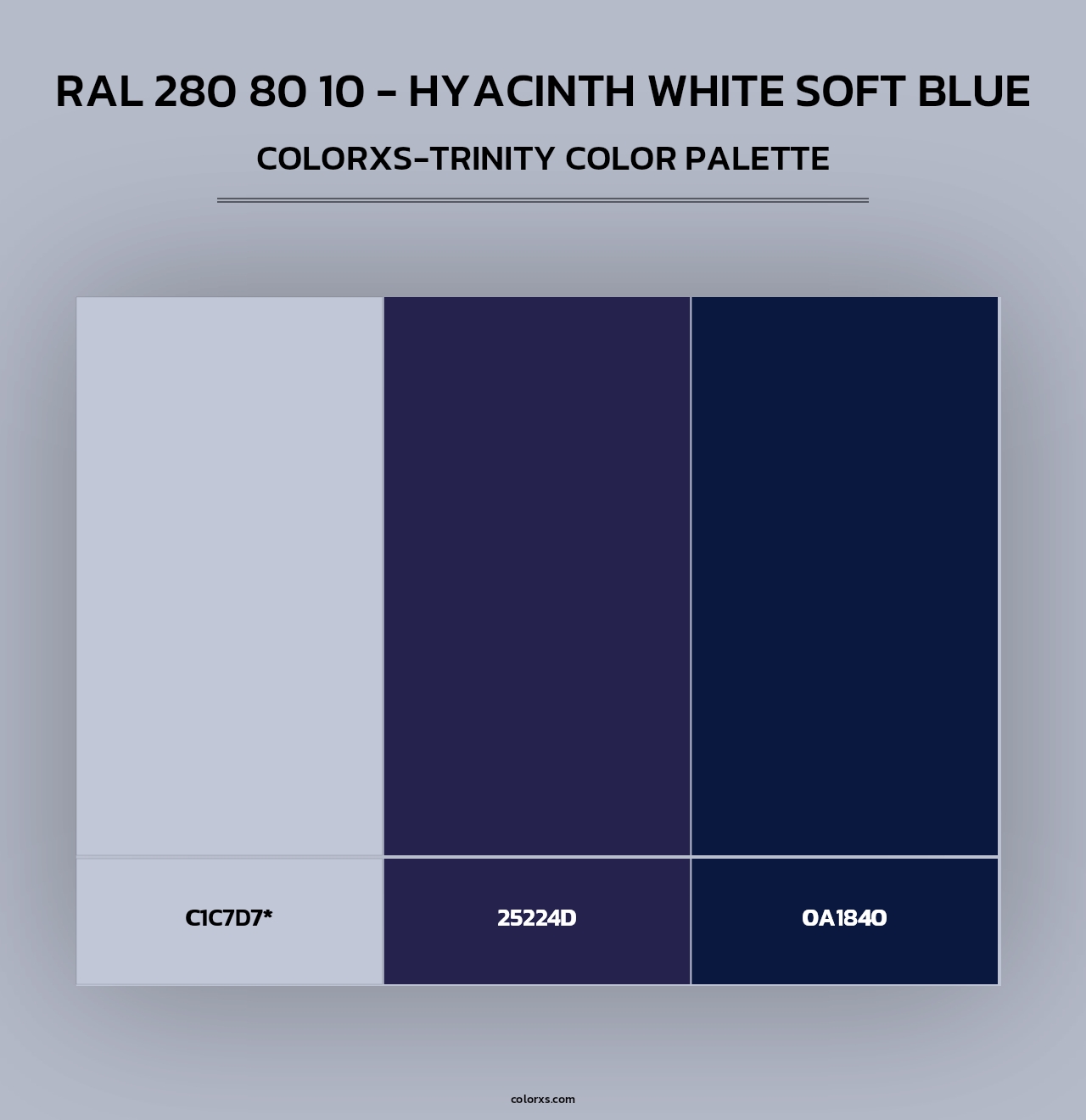 RAL 280 80 10 - Hyacinth White Soft Blue - Colorxs Trinity Palette