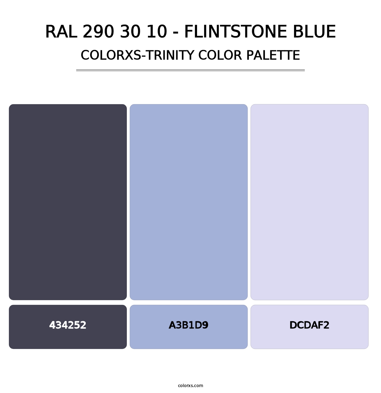 RAL 290 30 10 - Flintstone Blue - Colorxs Trinity Palette
