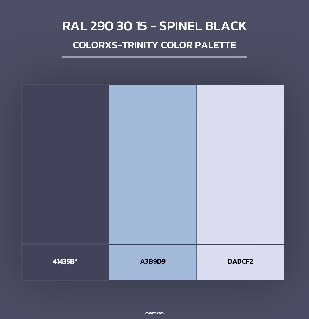 RAL 290 30 15 - Spinel Black - Colorxs Trinity Palette