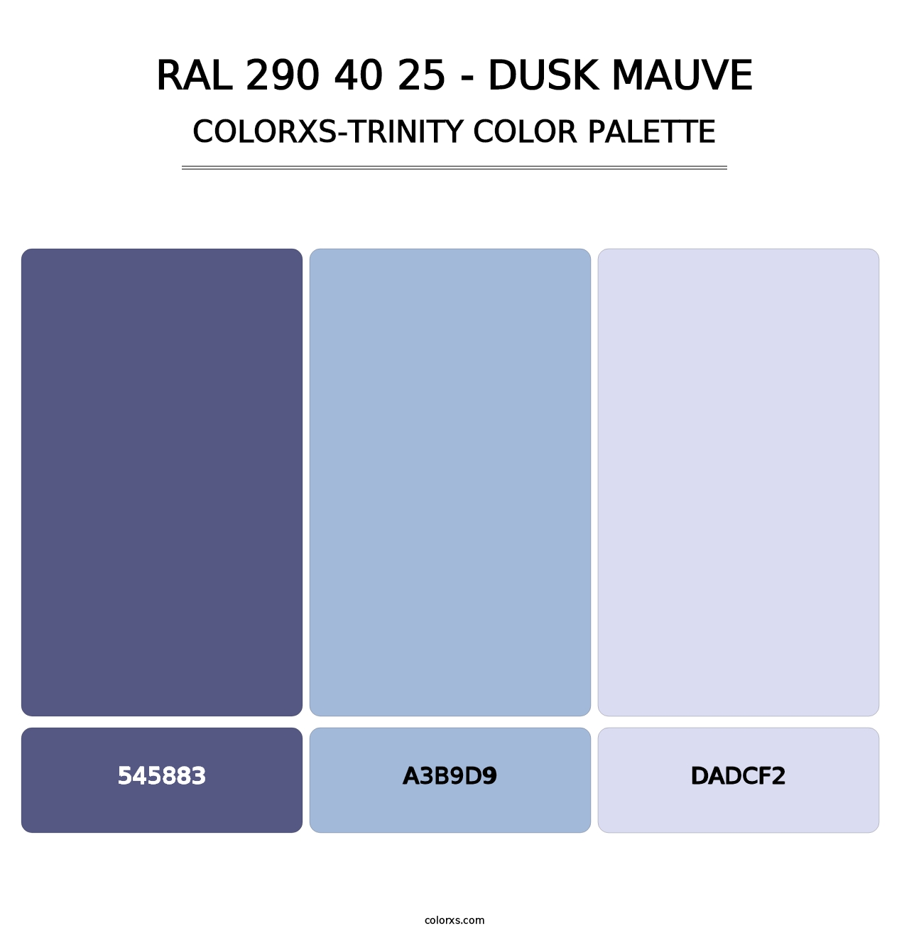 RAL 290 40 25 - Dusk Mauve - Colorxs Trinity Palette