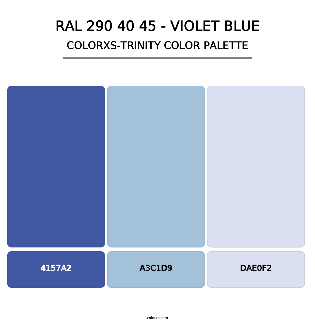 RAL 290 40 45 - Violet Blue - Colorxs Trinity Palette