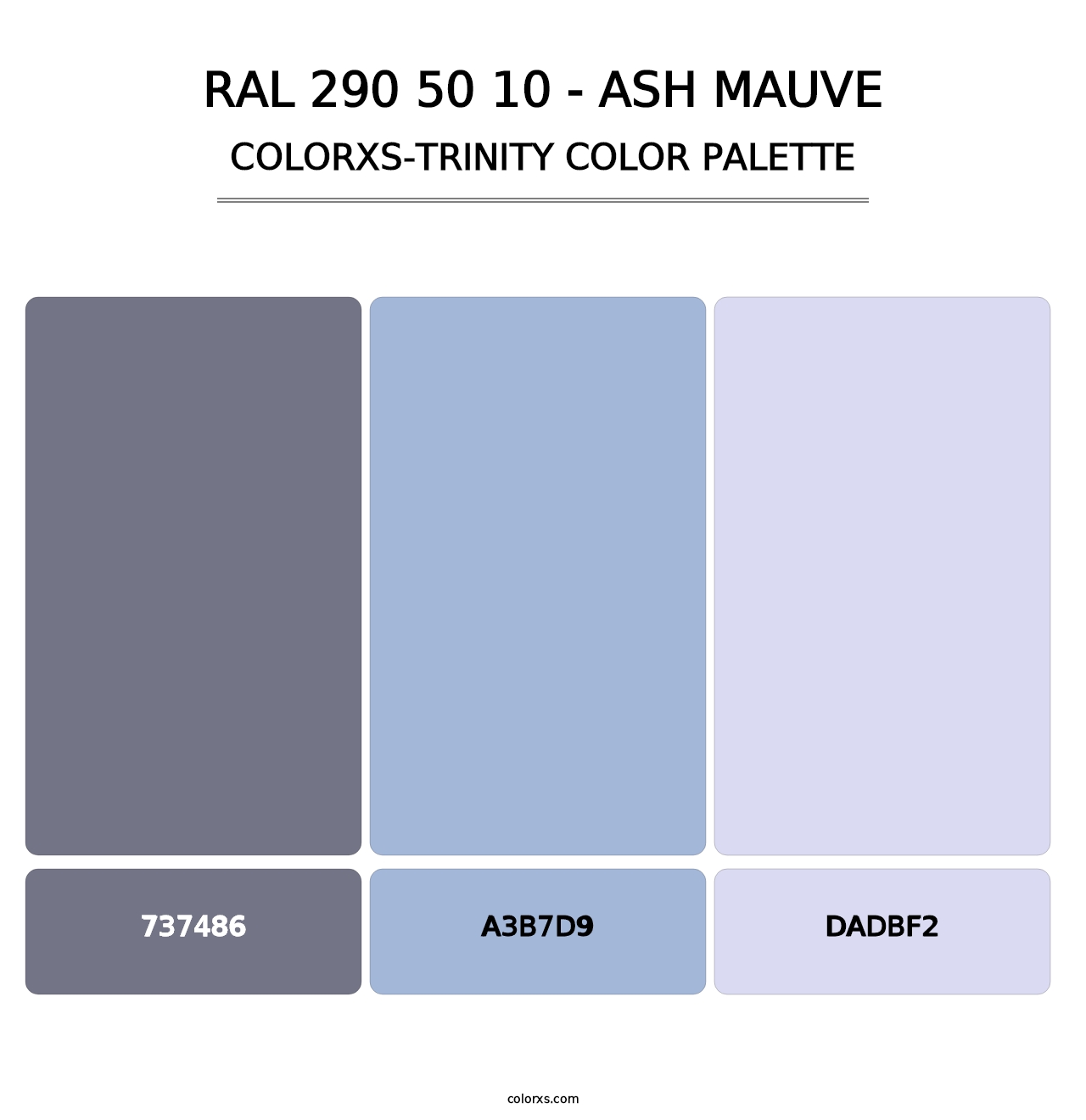 RAL 290 50 10 - Ash Mauve - Colorxs Trinity Palette