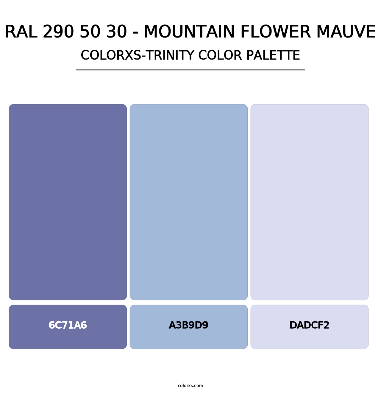RAL 290 50 30 - Mountain Flower Mauve - Colorxs Trinity Palette