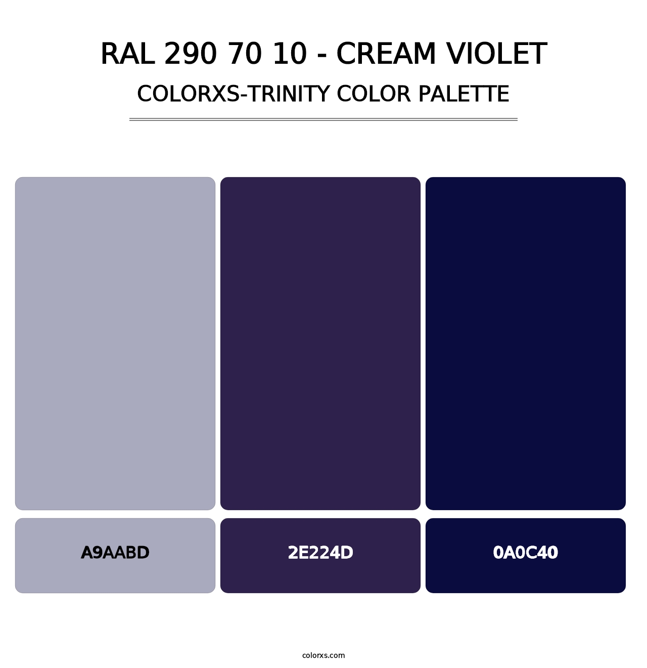 RAL 290 70 10 - Cream Violet - Colorxs Trinity Palette