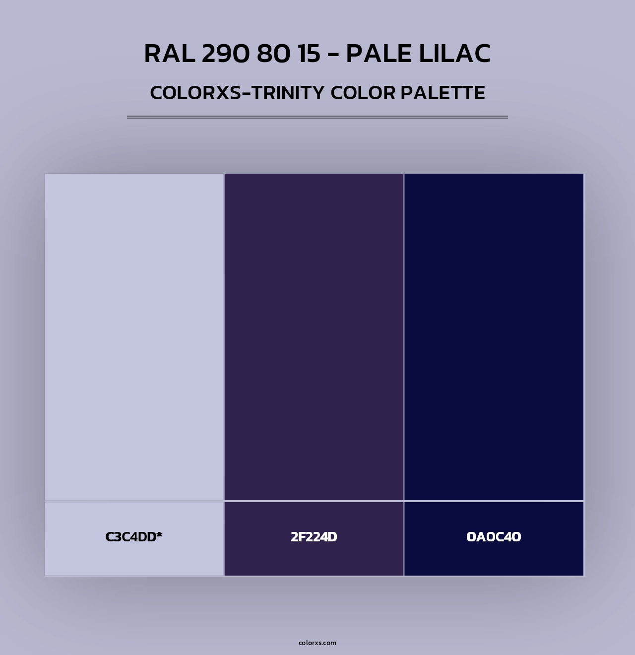 RAL 290 80 15 - Pale Lilac - Colorxs Trinity Palette
