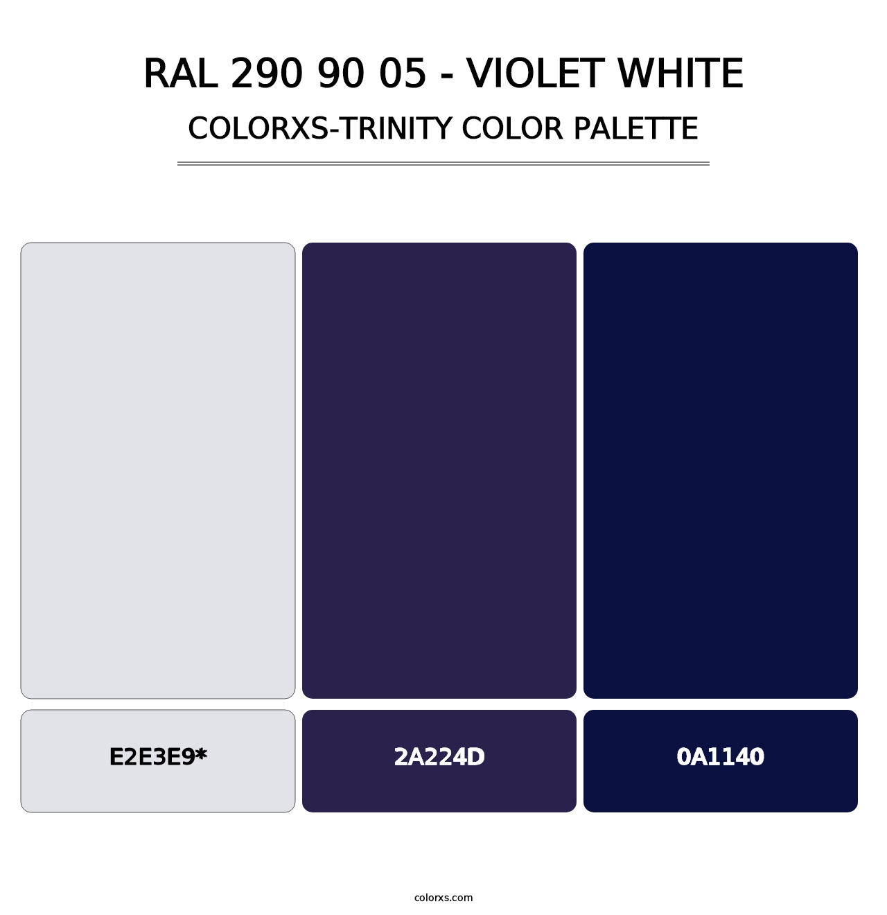 RAL 290 90 05 - Violet White - Colorxs Trinity Palette