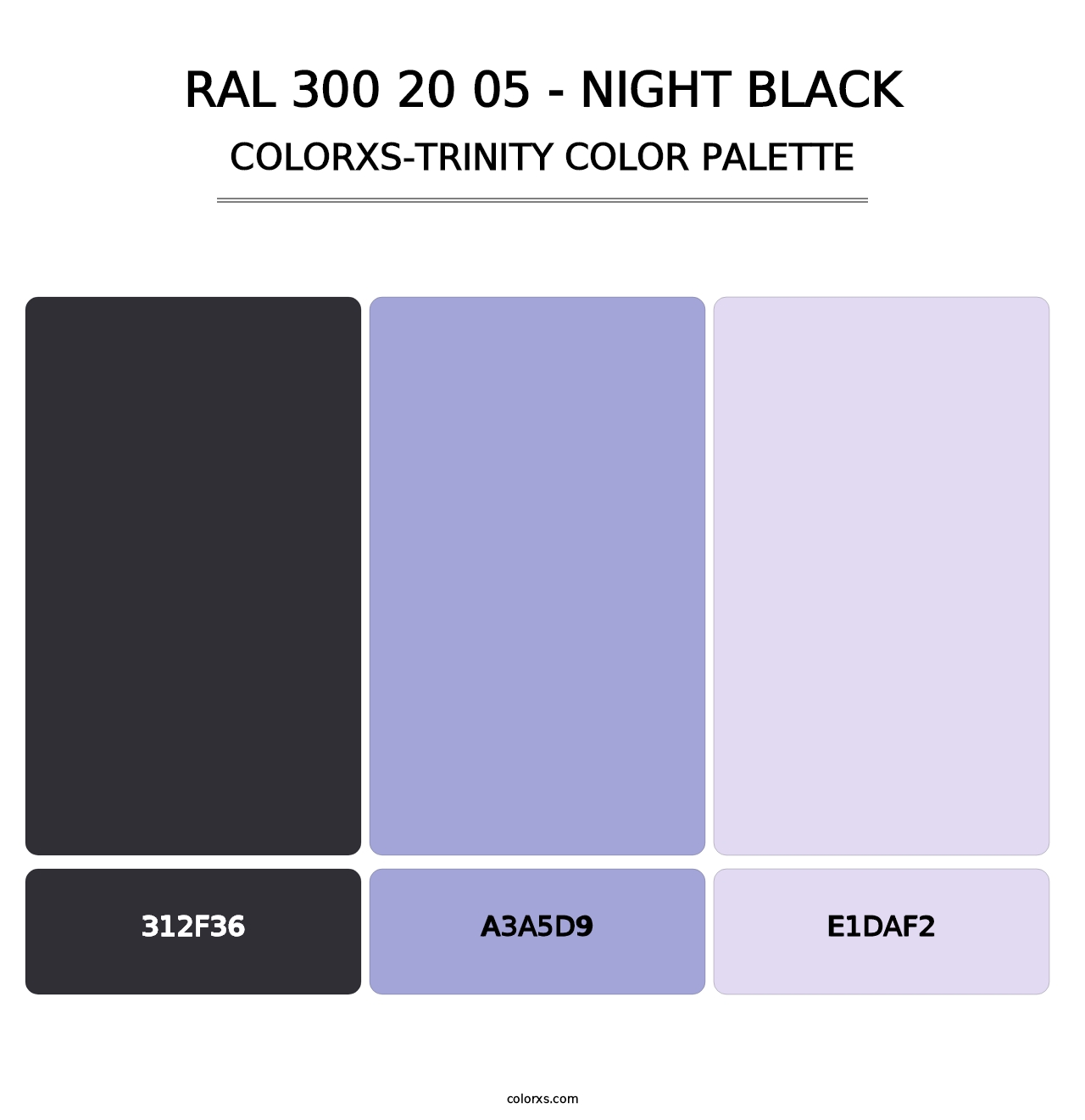 RAL 300 20 05 - Night Black - Colorxs Trinity Palette