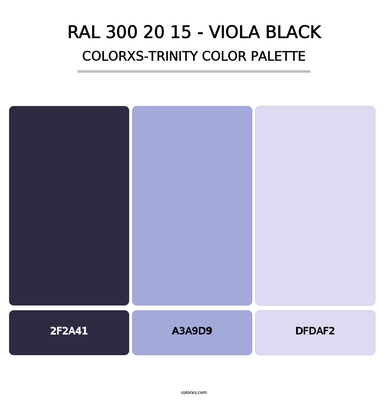 RAL 300 20 15 - Viola Black - Colorxs Trinity Palette