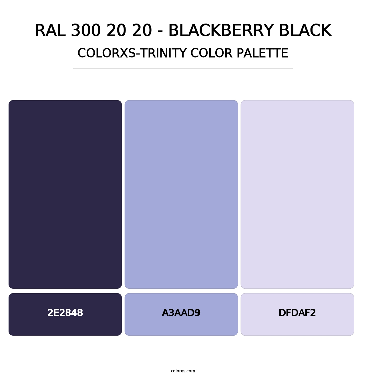 RAL 300 20 20 - Blackberry Black - Colorxs Trinity Palette