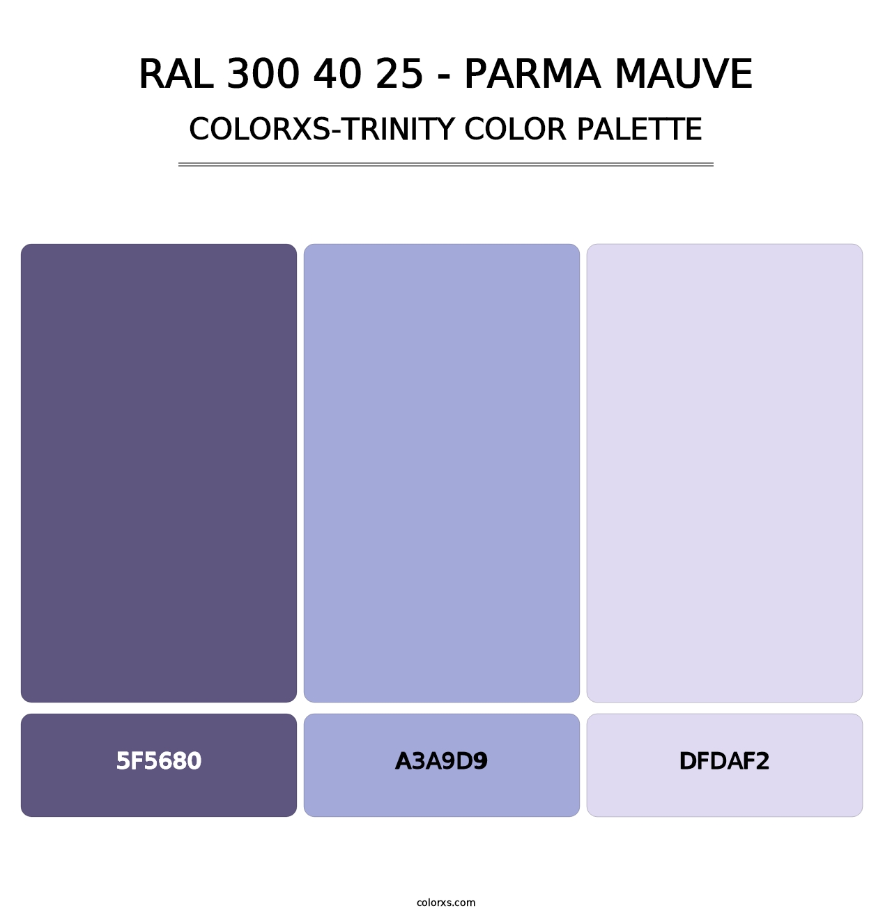 RAL 300 40 25 - Parma Mauve - Colorxs Trinity Palette