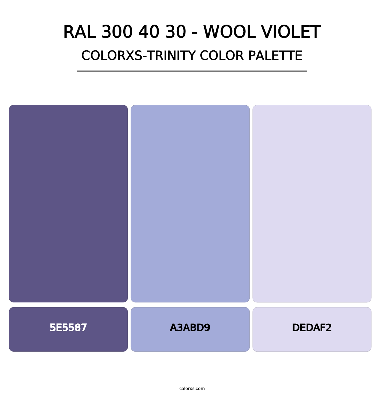 RAL 300 40 30 - Wool Violet - Colorxs Trinity Palette