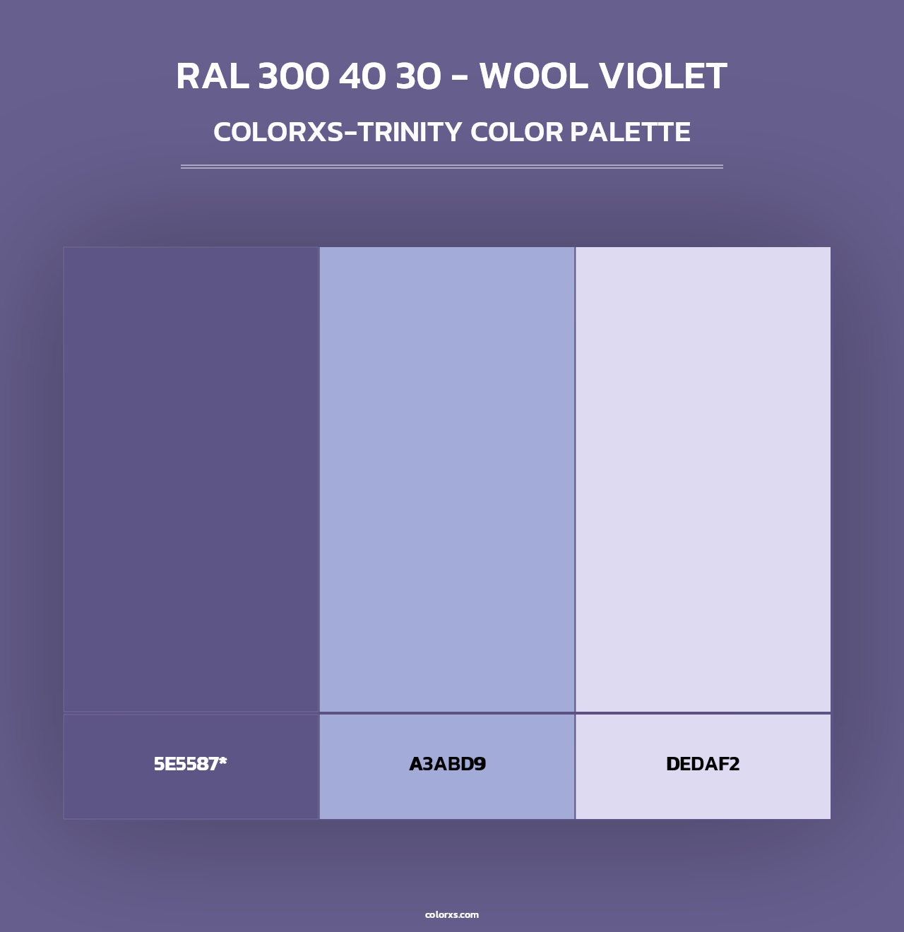 RAL 300 40 30 - Wool Violet - Colorxs Trinity Palette