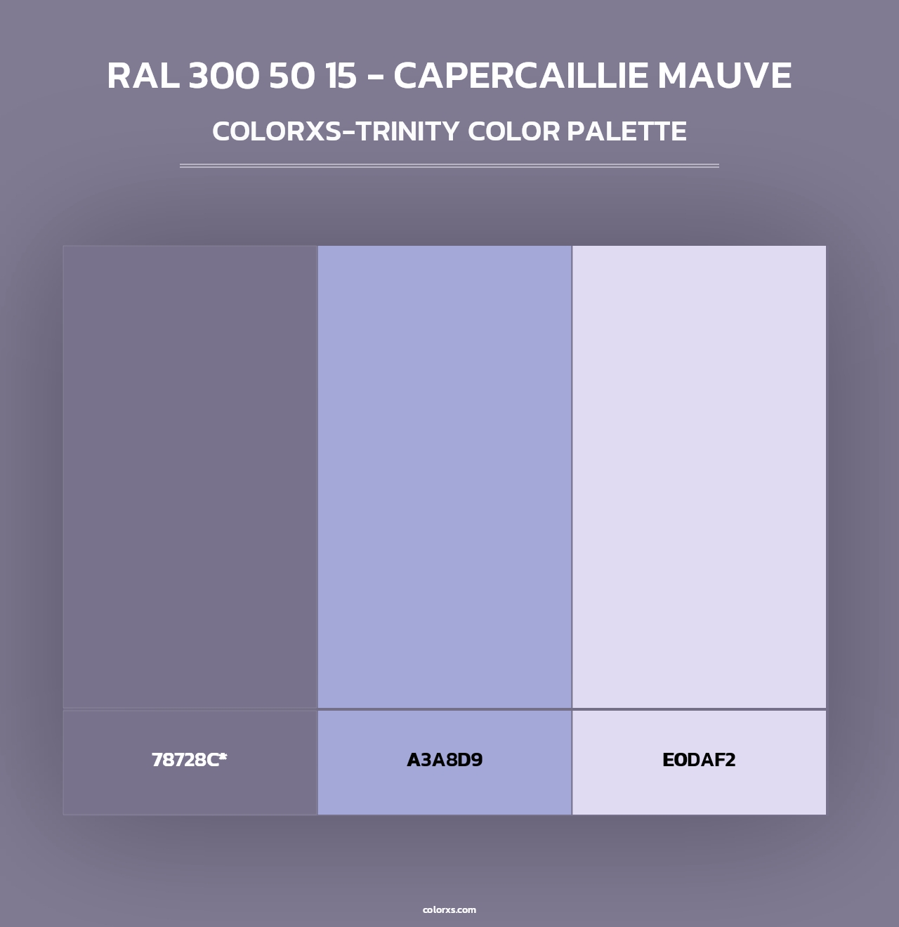 RAL 300 50 15 - Capercaillie Mauve - Colorxs Trinity Palette