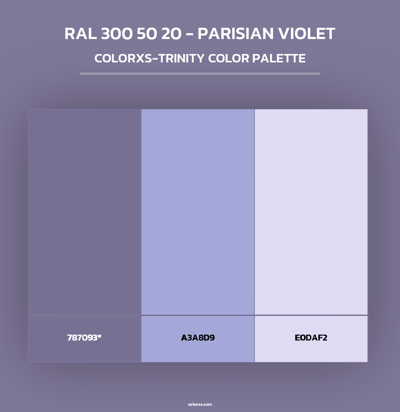RAL 300 50 20 - Parisian Violet - Colorxs Trinity Palette