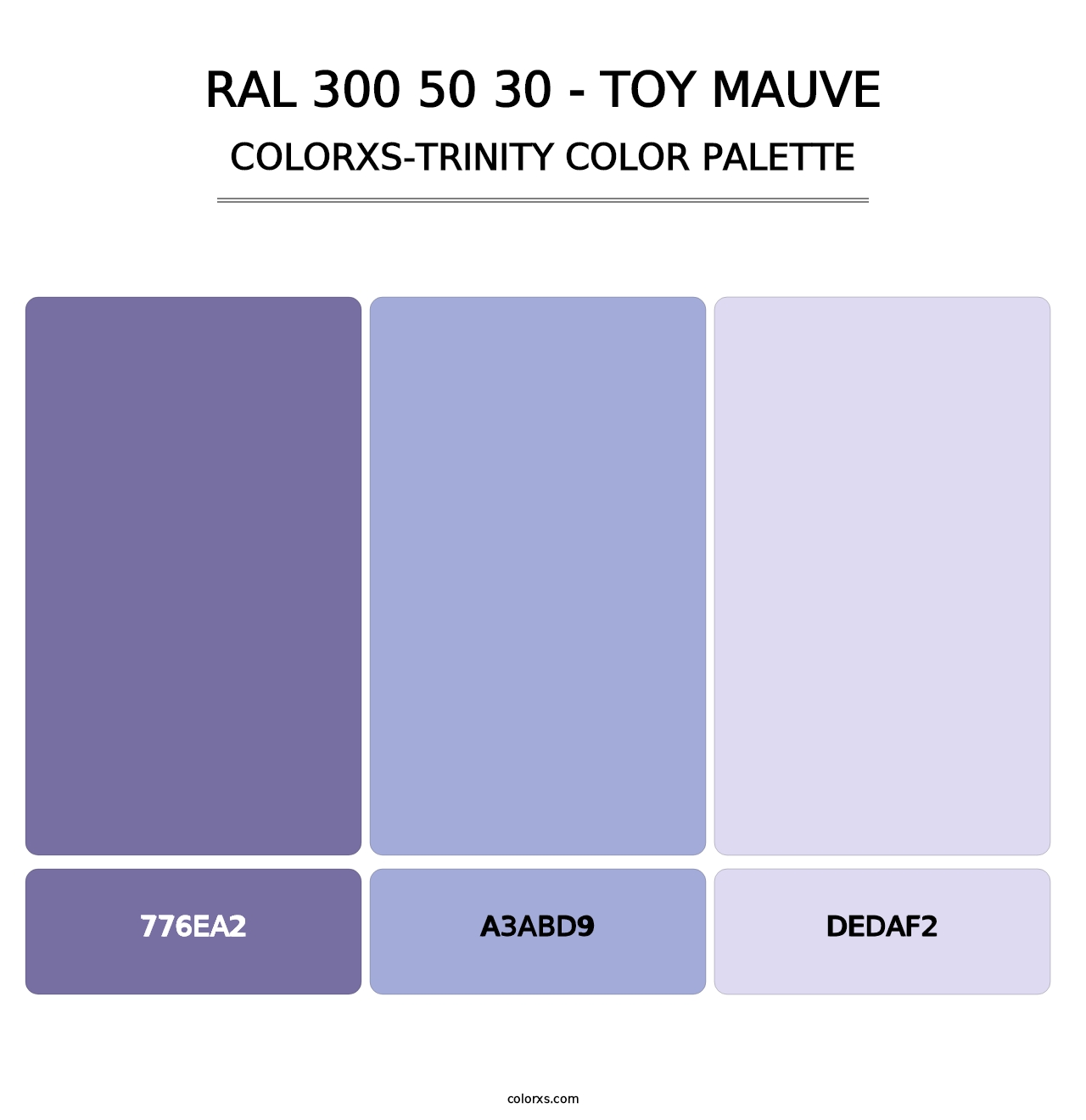 RAL 300 50 30 - Toy Mauve - Colorxs Trinity Palette