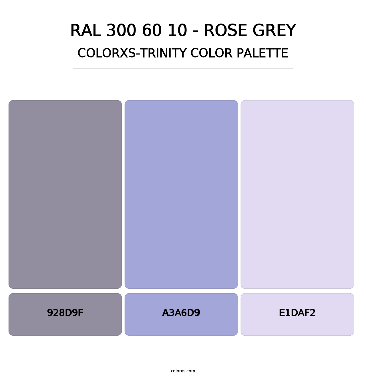 RAL 300 60 10 - Rose Grey - Colorxs Trinity Palette