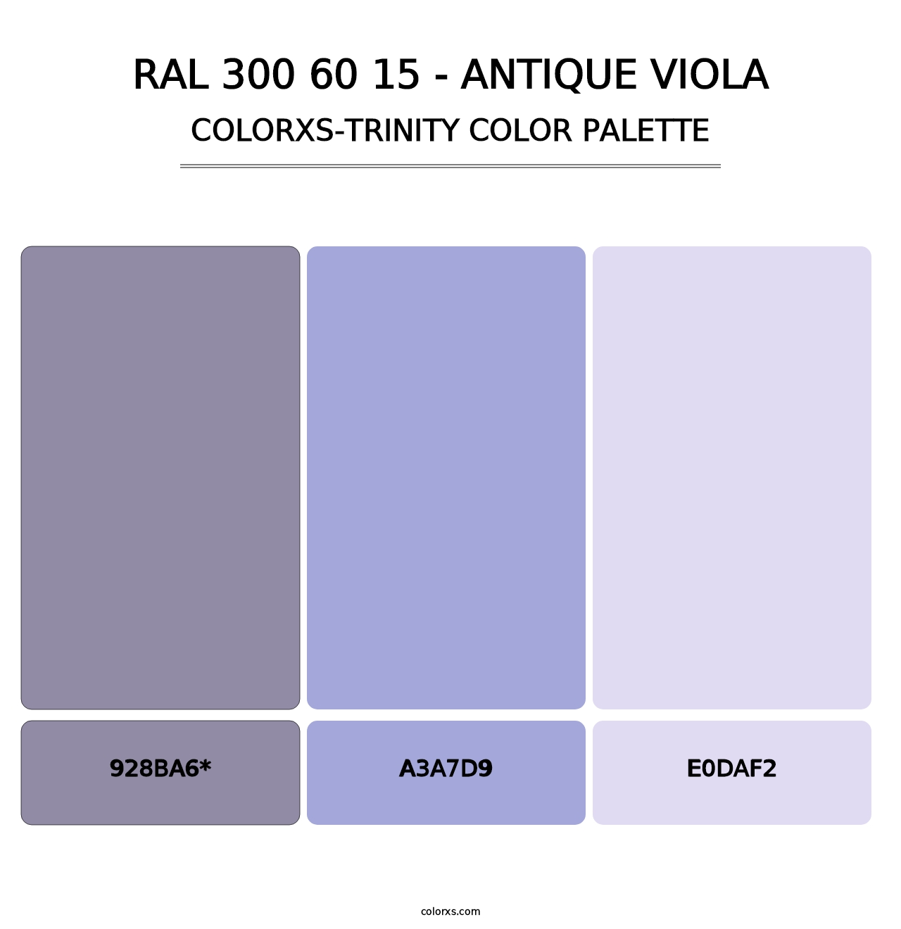 RAL 300 60 15 - Antique Viola - Colorxs Trinity Palette