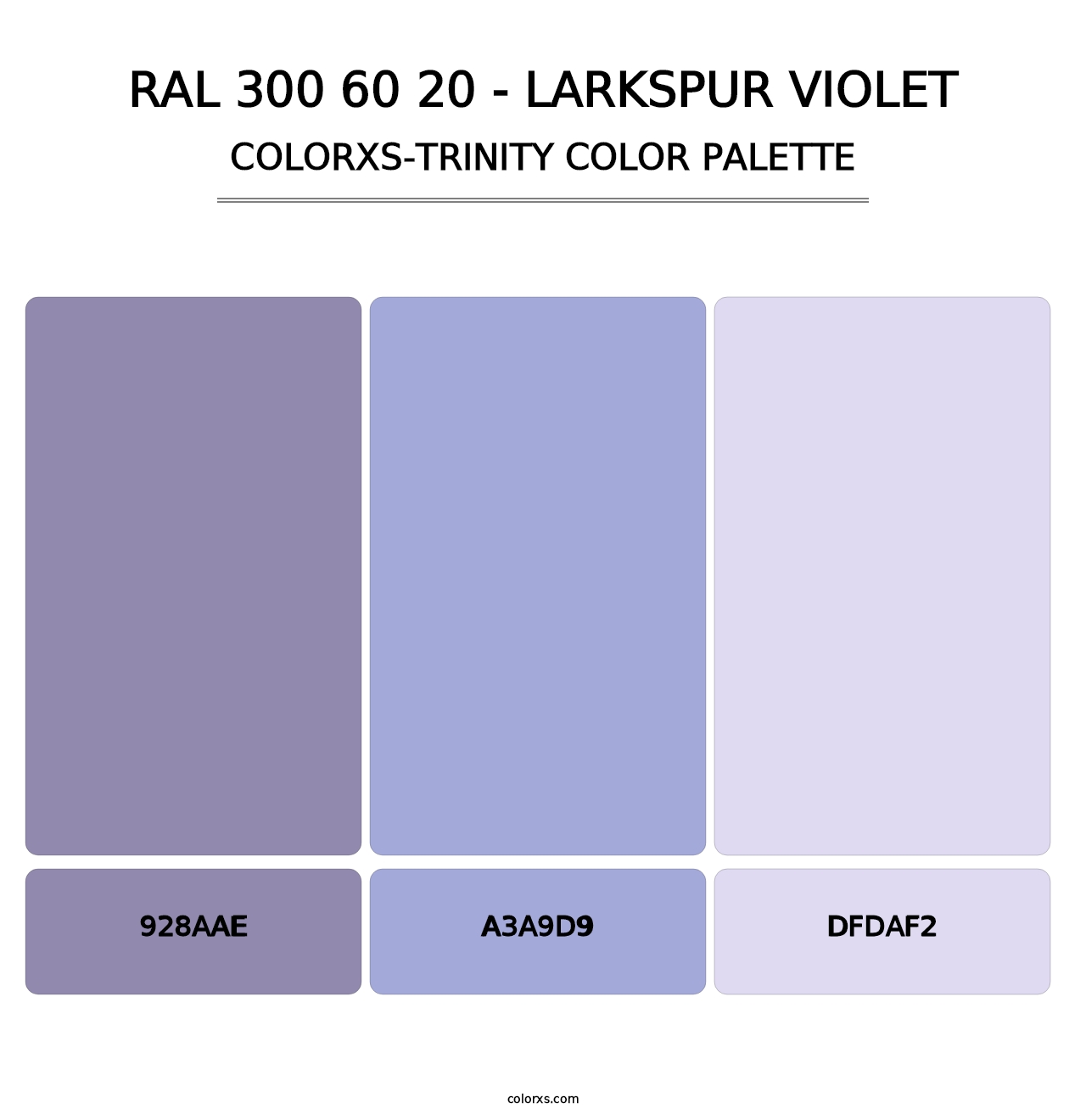 RAL 300 60 20 - Larkspur Violet - Colorxs Trinity Palette