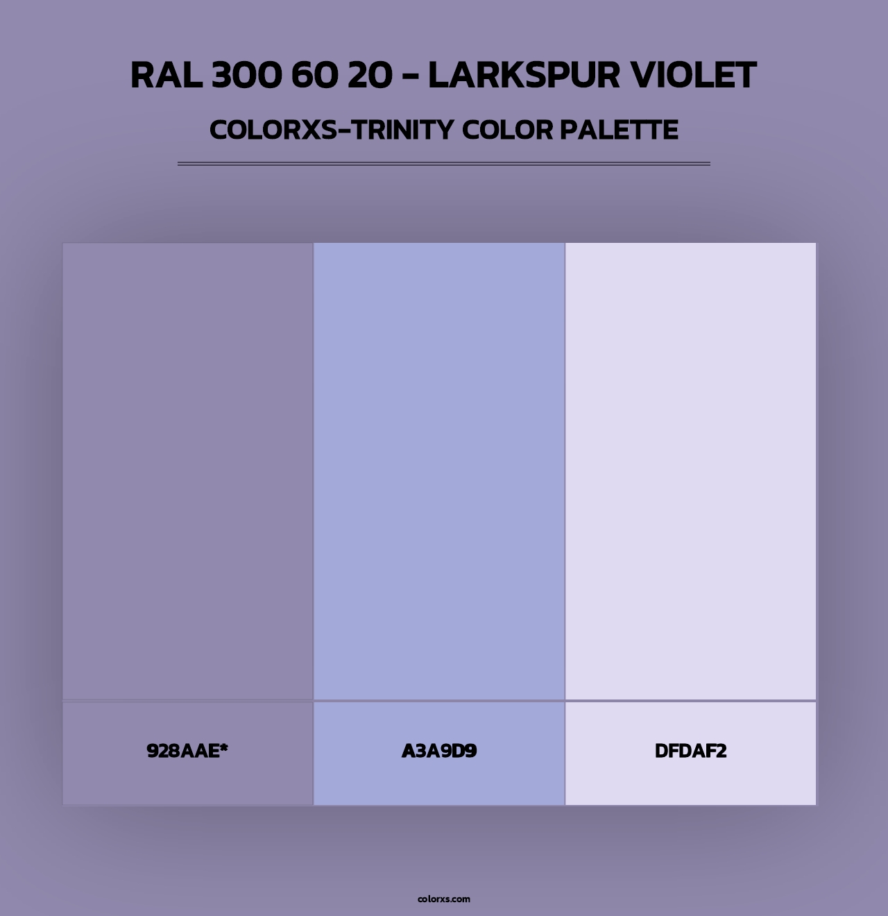 RAL 300 60 20 - Larkspur Violet - Colorxs Trinity Palette