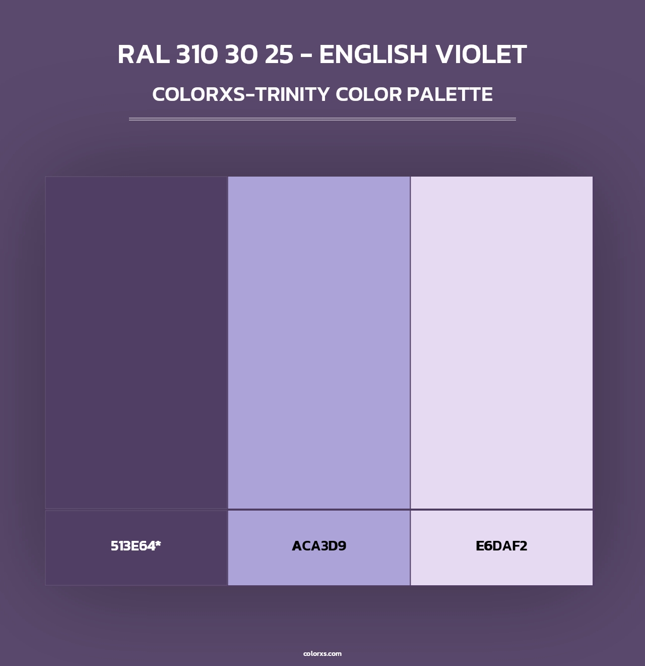 RAL 310 30 25 - English Violet - Colorxs Trinity Palette