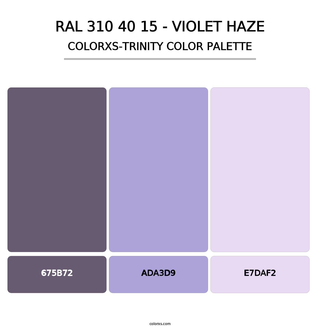 RAL 310 40 15 - Violet Haze - Colorxs Trinity Palette