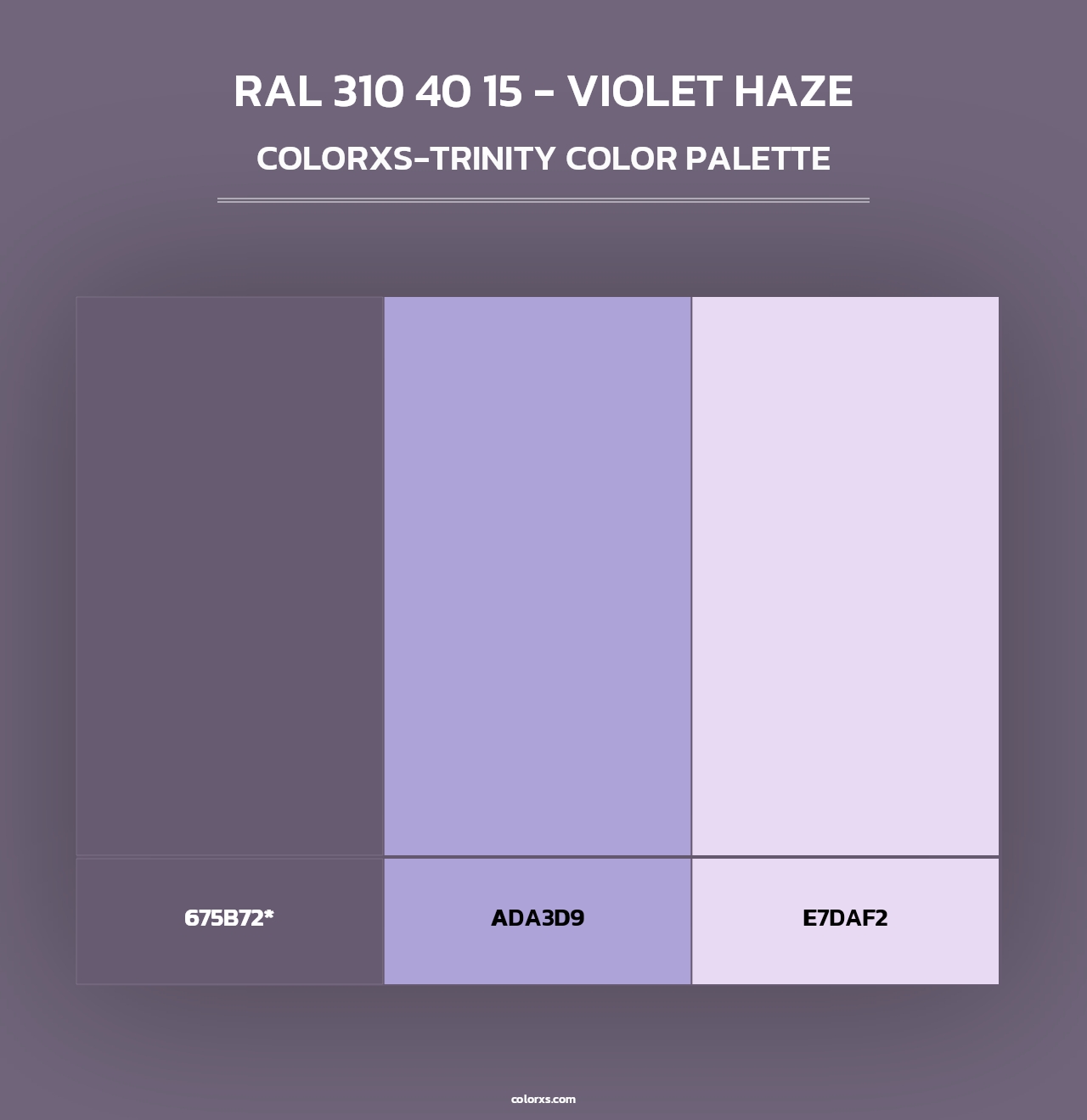 RAL 310 40 15 - Violet Haze - Colorxs Trinity Palette