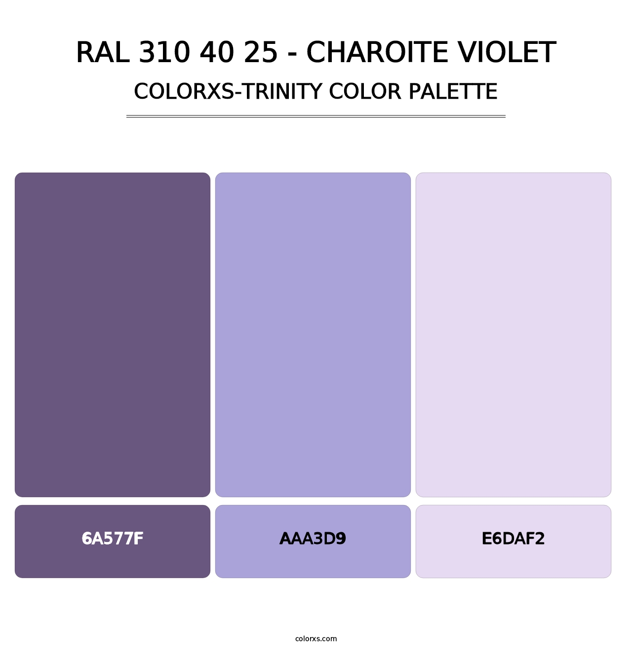 RAL 310 40 25 - Charoite Violet - Colorxs Trinity Palette