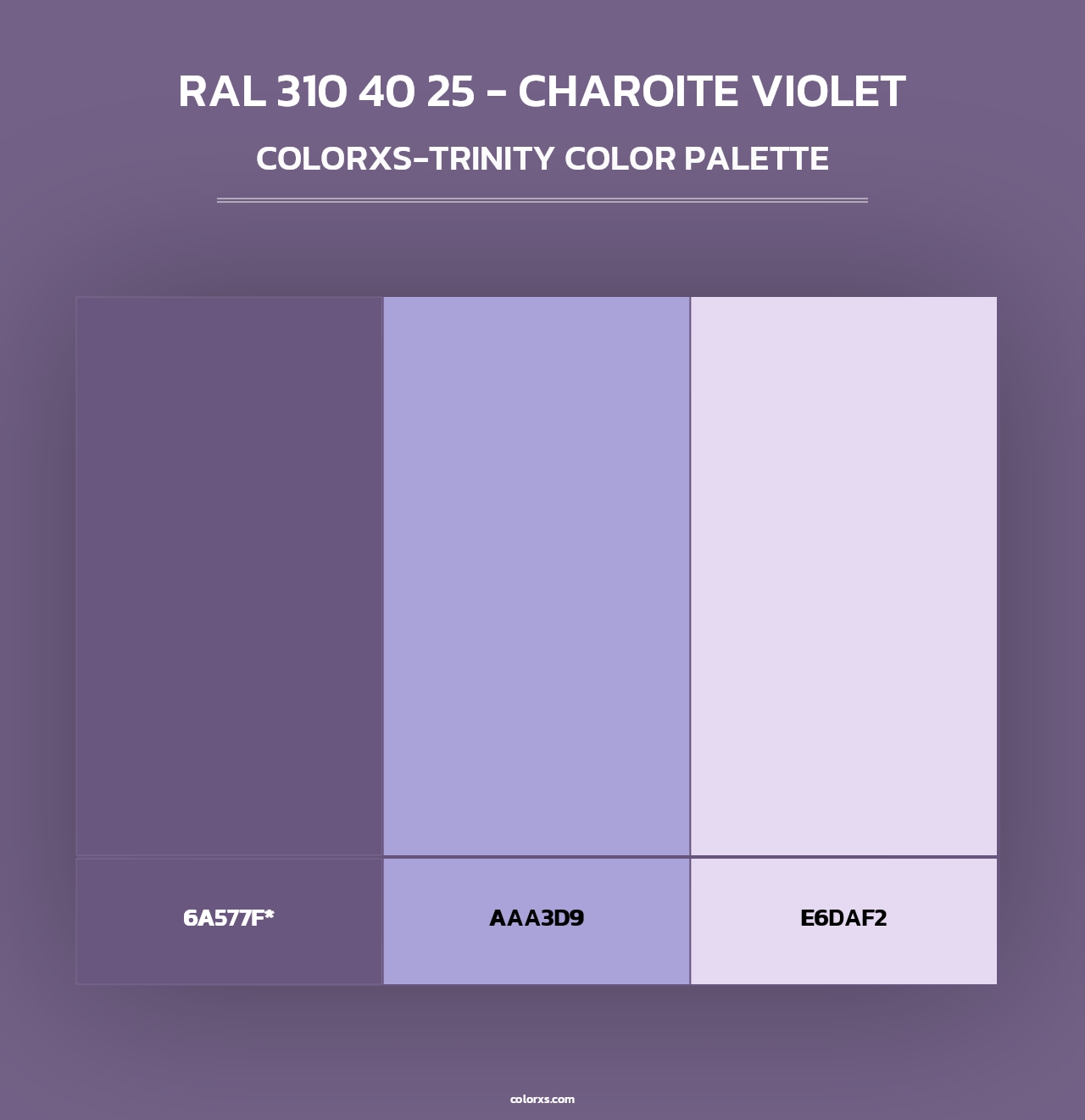 RAL 310 40 25 - Charoite Violet - Colorxs Trinity Palette