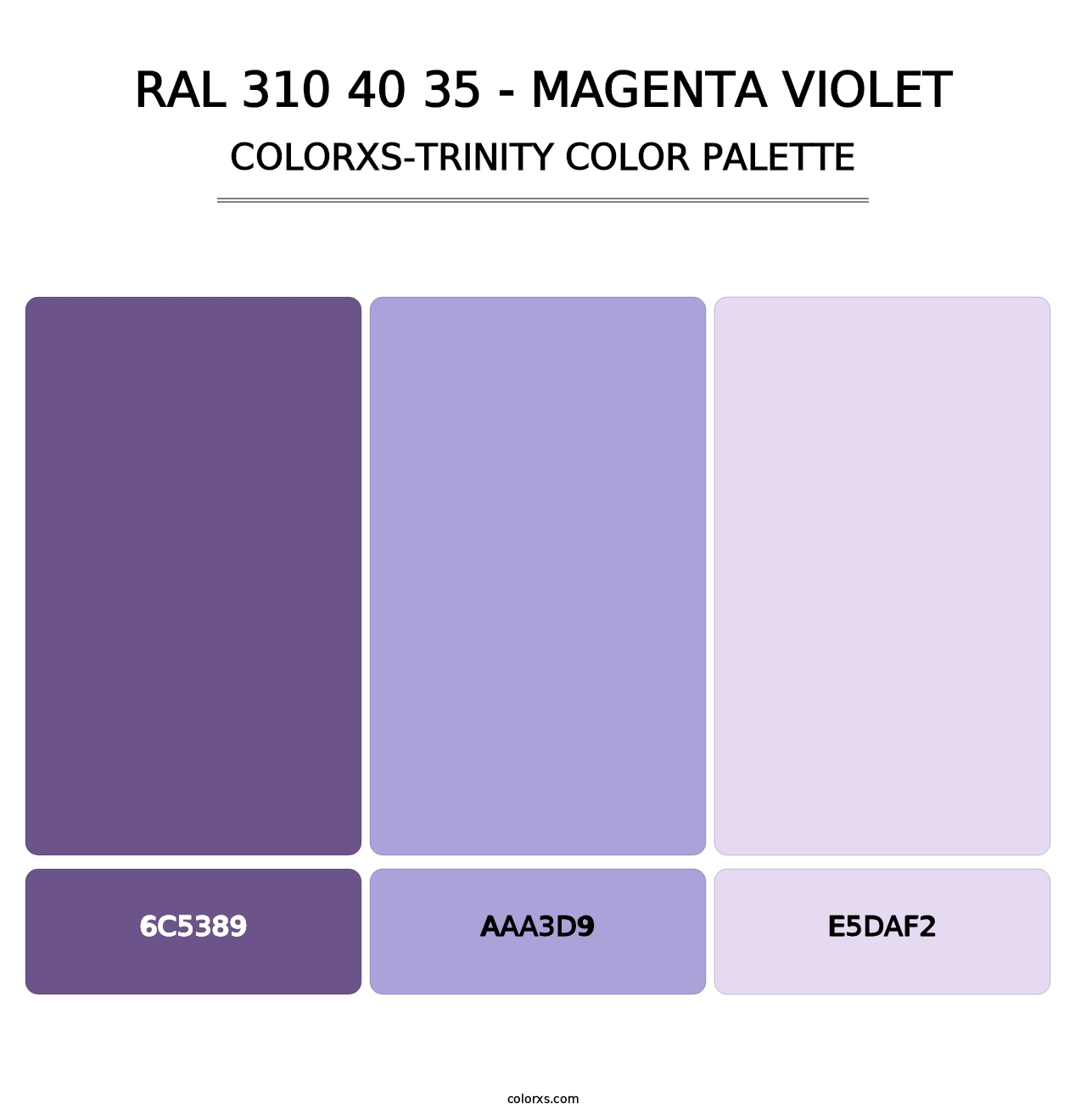 RAL 310 40 35 - Magenta Violet - Colorxs Trinity Palette