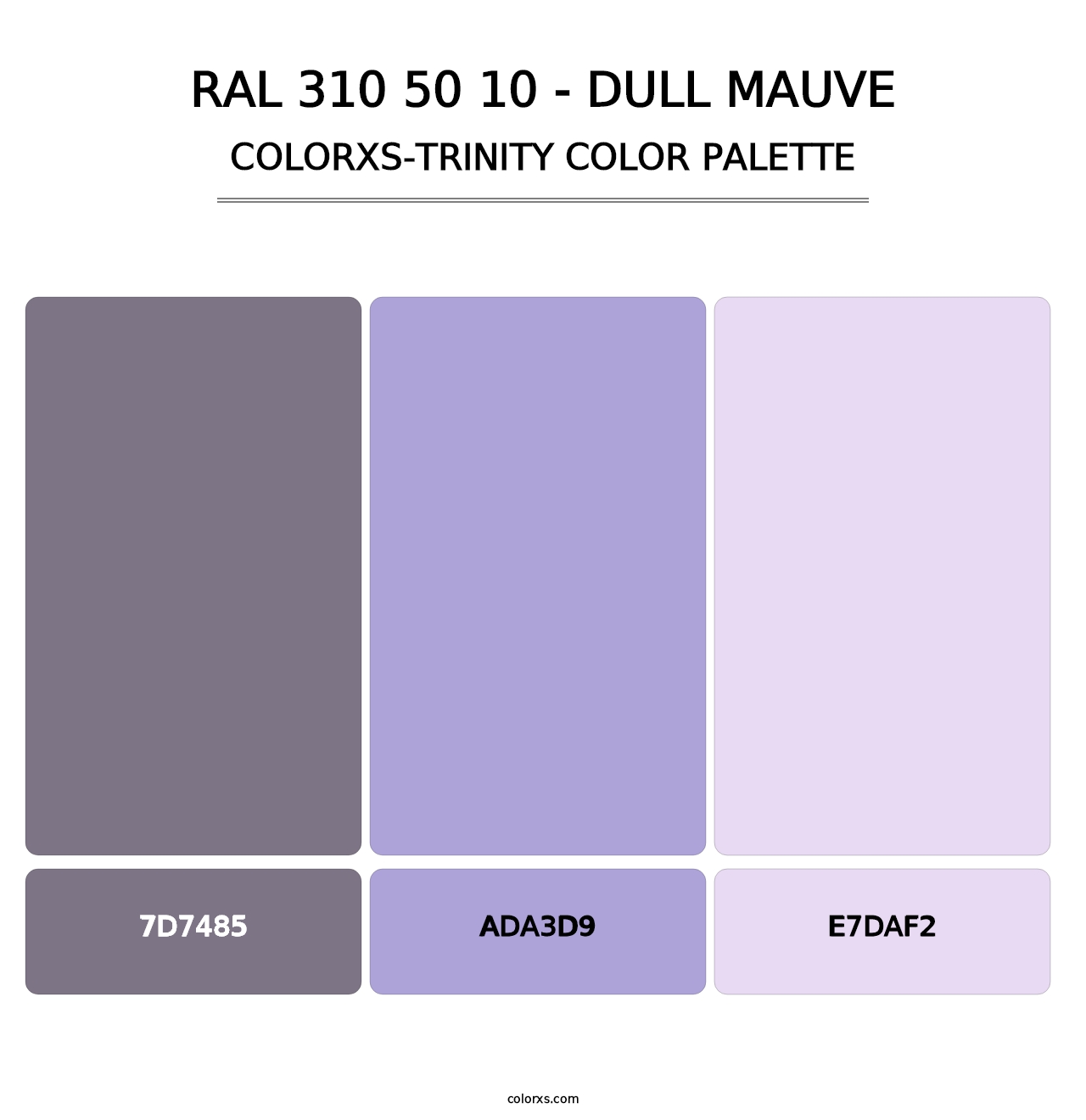 RAL 310 50 10 - Dull Mauve - Colorxs Trinity Palette