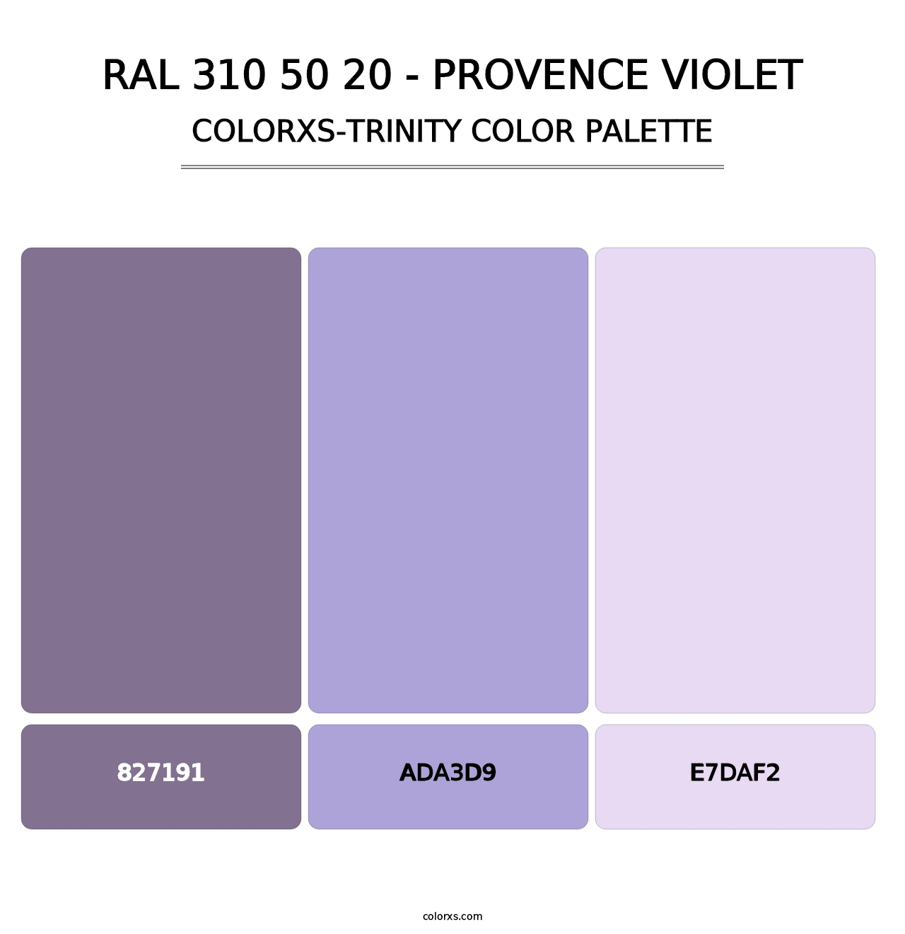 RAL 310 50 20 - Provence Violet - Colorxs Trinity Palette