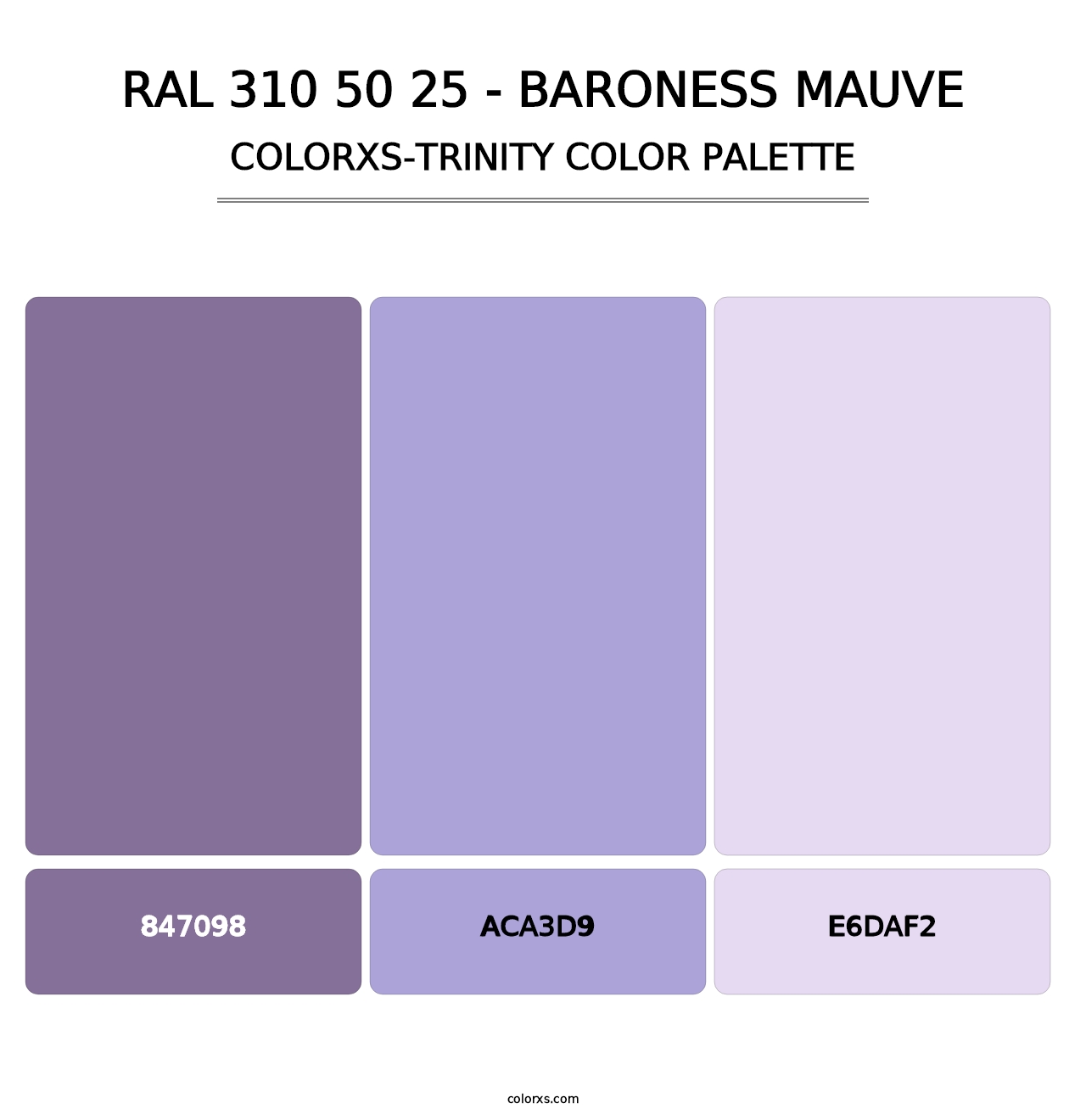 RAL 310 50 25 - Baroness Mauve - Colorxs Trinity Palette