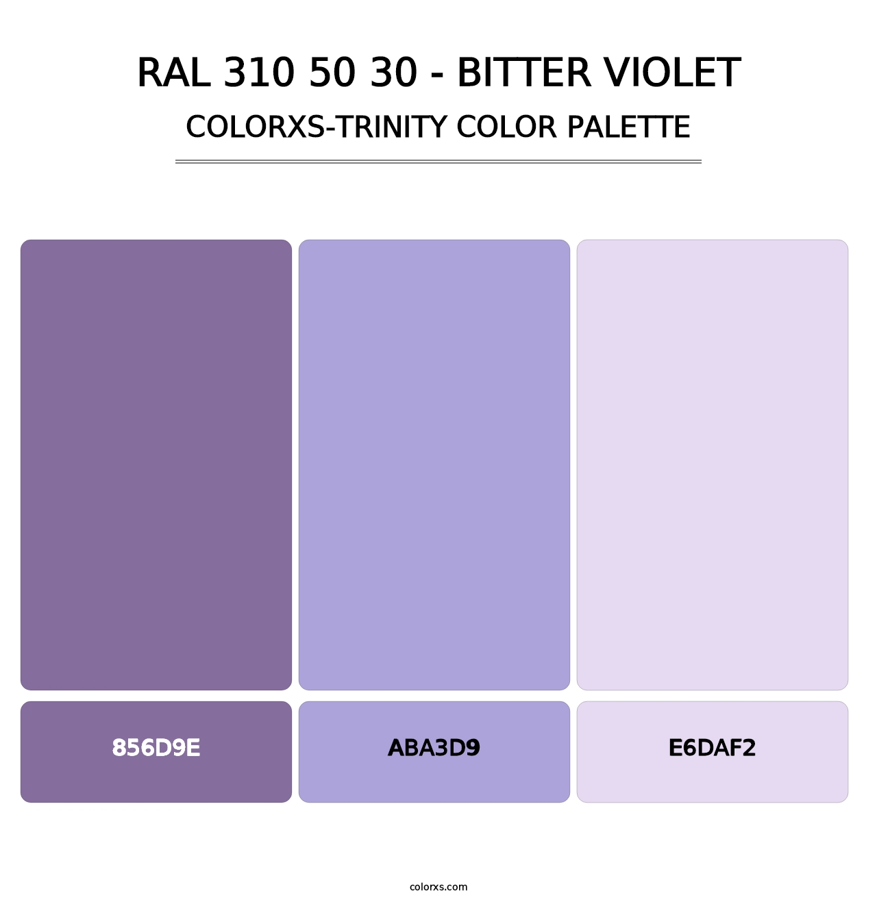 RAL 310 50 30 - Bitter Violet - Colorxs Trinity Palette
