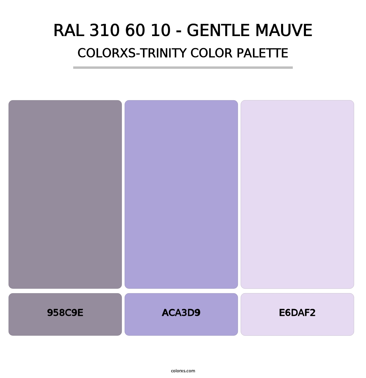 RAL 310 60 10 - Gentle Mauve - Colorxs Trinity Palette