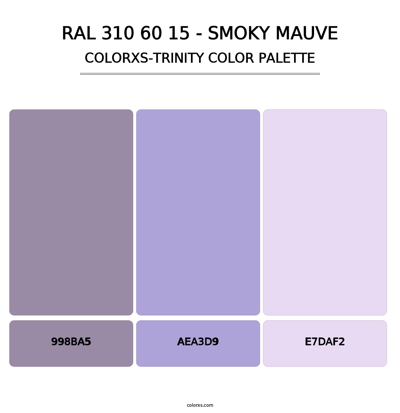 RAL 310 60 15 - Smoky Mauve - Colorxs Trinity Palette