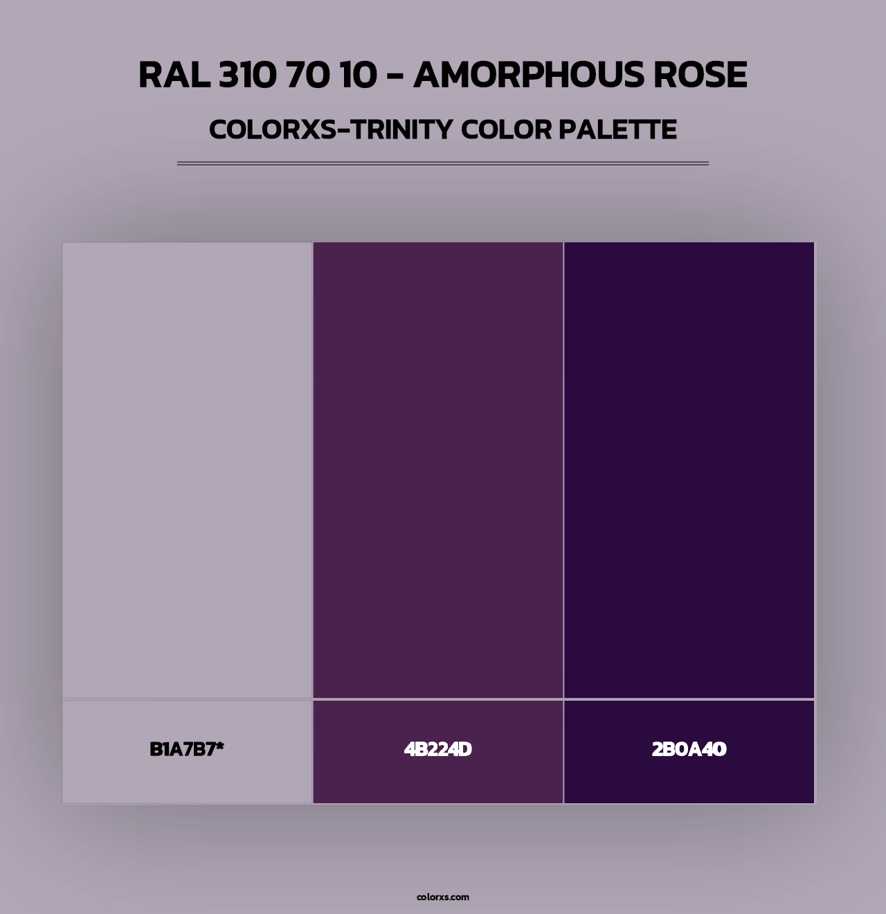 RAL 310 70 10 - Amorphous Rose - Colorxs Trinity Palette