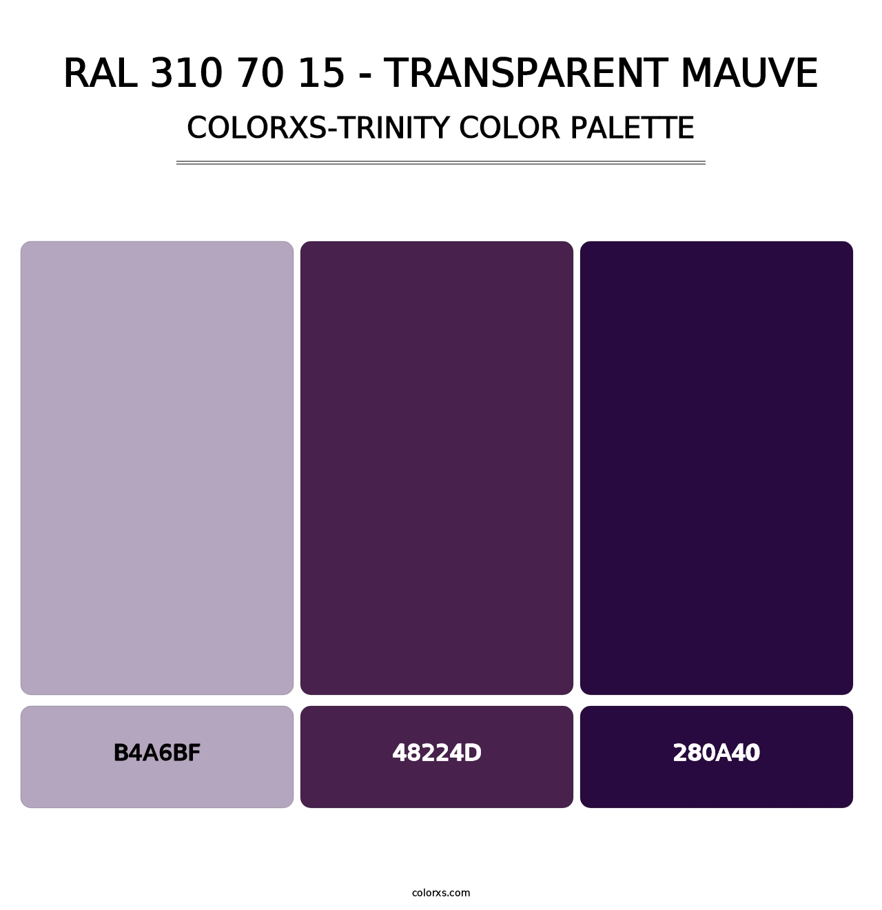 RAL 310 70 15 - Transparent Mauve - Colorxs Trinity Palette