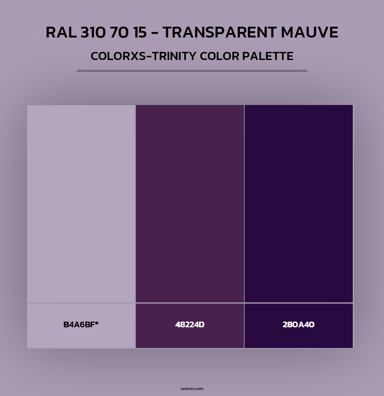 RAL 310 70 15 - Transparent Mauve - Colorxs Trinity Palette